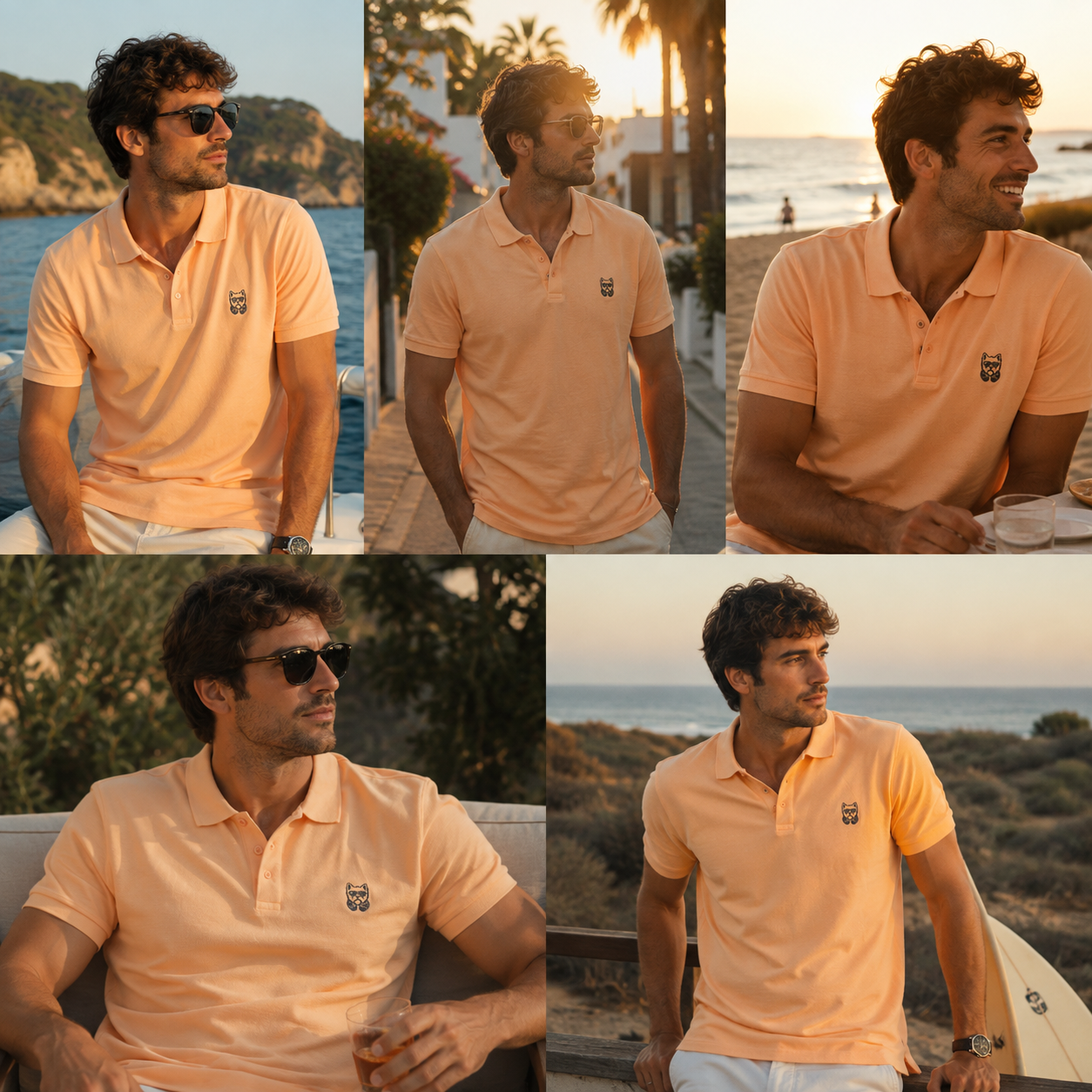 BYRON Signature Polo - PAPAYA