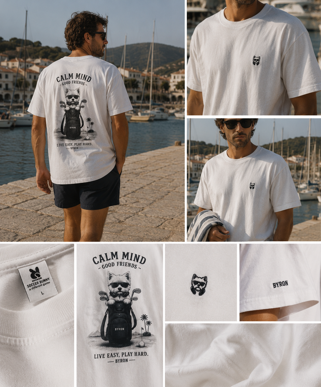 Camiseta Blanca – LIVE EASY. PLAY HARD.