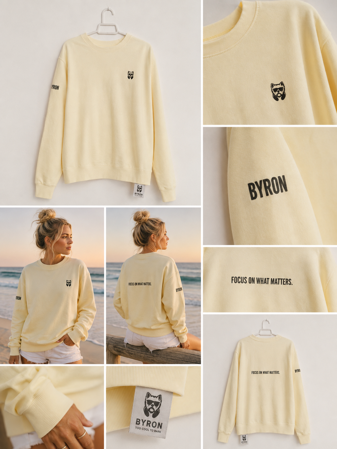 Sudadera Amarillo Claro – FOCUS ON WHAT MATTERS.