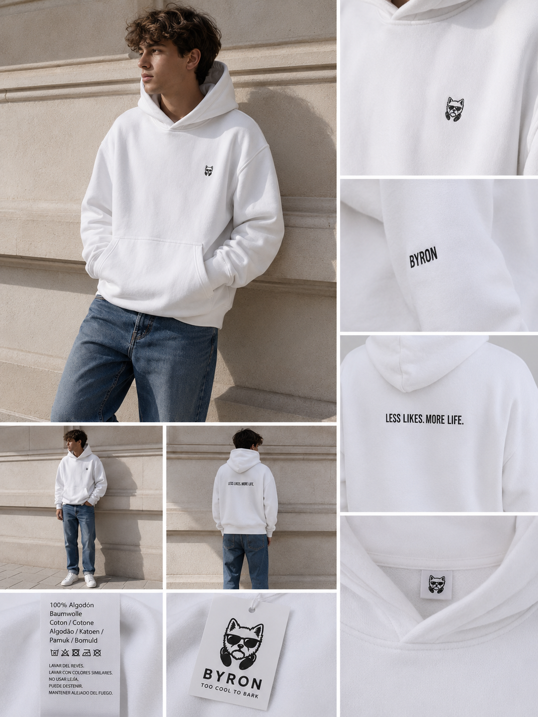 Sudadera Oversized Blanca – LESS LIKES. MORE LIFE.